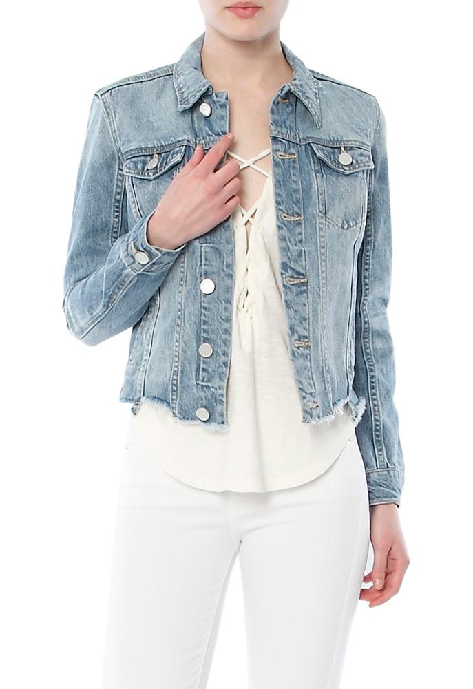 Blank Nyc Distressed Hem Jean Jacket
