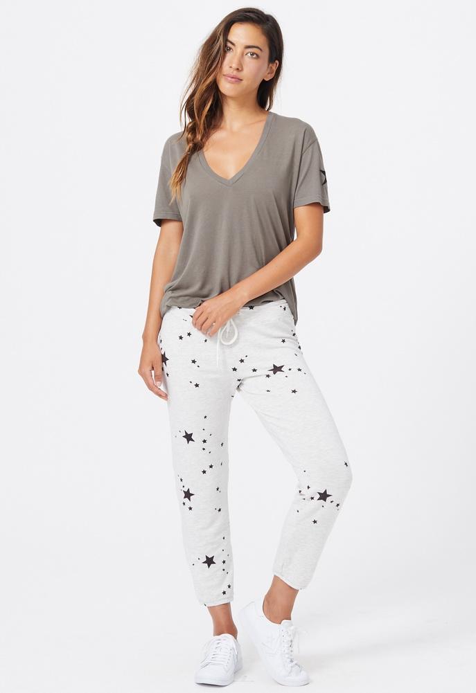 Monrow Vintage Sweatpants With Printed Stardust