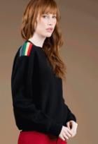 27 Miles Malibu Covetta Crew Neck Sweater With Shoulder Patch