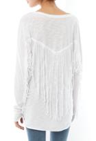 Feel The Piece X Tyler Jacobs Foxie Long Sleeve Tee With Fringe