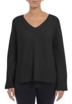 Minnie Rose Cashmere Long Sleeve V Neck Sweater