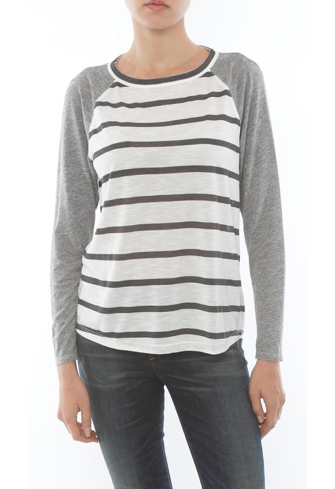 Stateside Long Sleeve Stripe Combo Tee