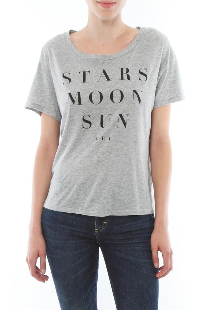 Sundry Stars Moon Sun Loose Crew Neck Tee