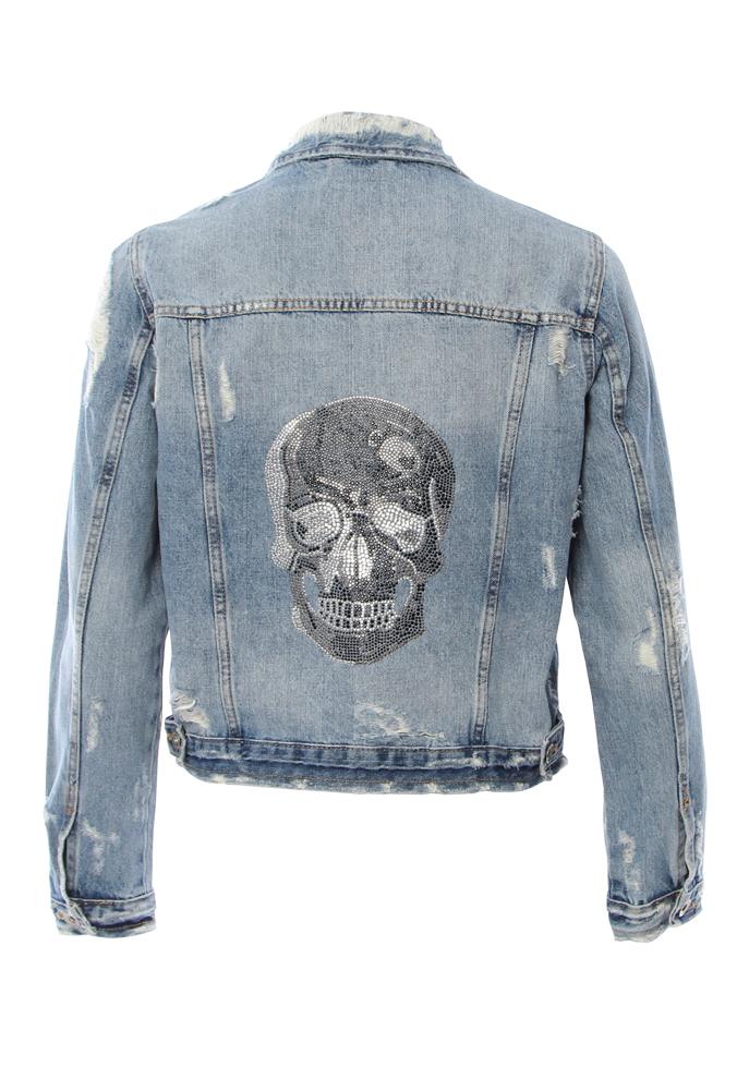 Hipchik Skull Denim Jacket
