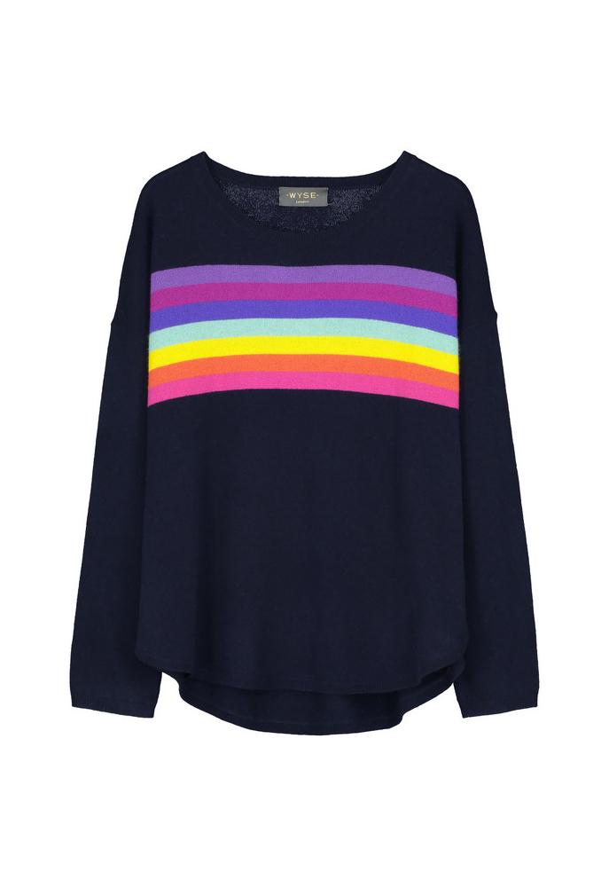 Wyse London Ines Rainbow Slouchy Sweater