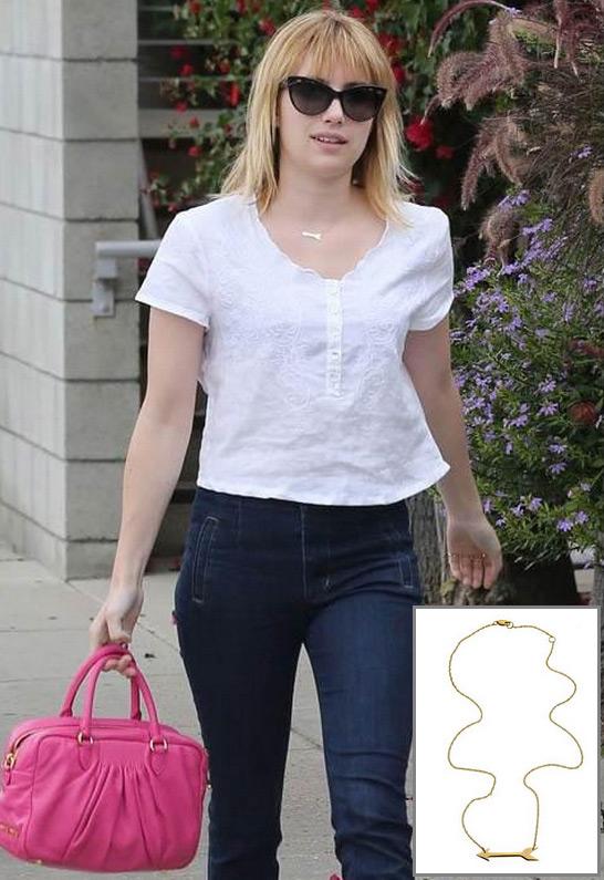 Jennifer Zeuner Montana 1 Horizontal Arrow Necklace As Seen On Emma Roberts