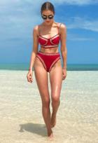 Norma Kamali Stud Underwire Bottom As Seen On Olivia Culpo