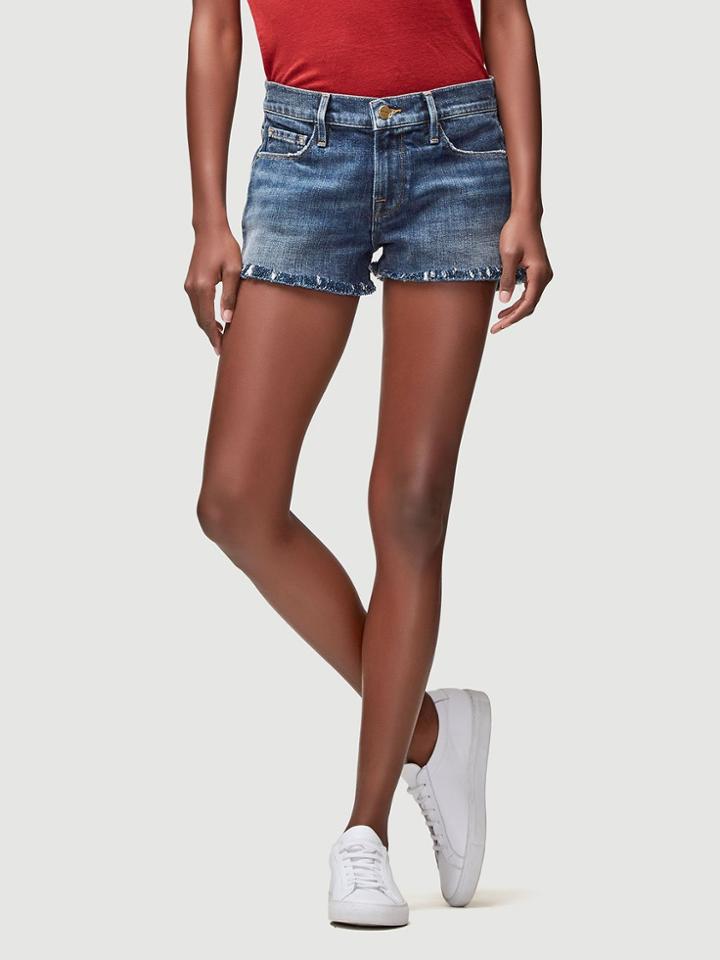 Frame Denim Le Cutoff Shredded Raw
