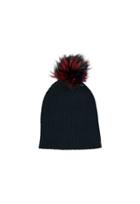 Autumn Cashmere Multi Color Fur Pom Pom Hat