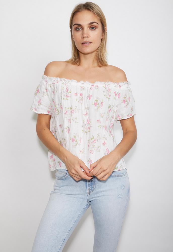 Generation Love Chiara Gauze Off Shoulder Top