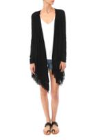 Minnie Rose Cotton Fringe Cascading Cardigan