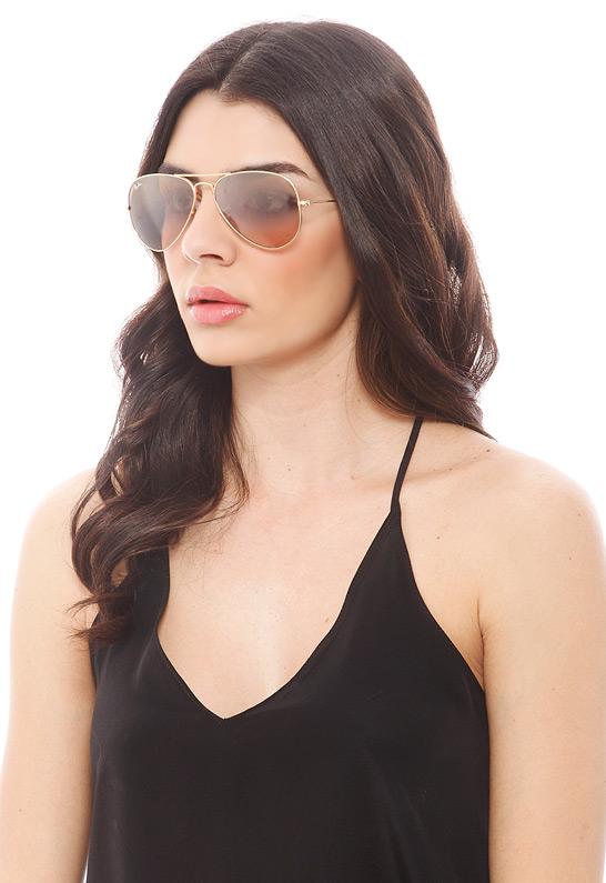 Ray-ban Rb3025 Aviator Gradient Large Metal 58mm Sunglasses