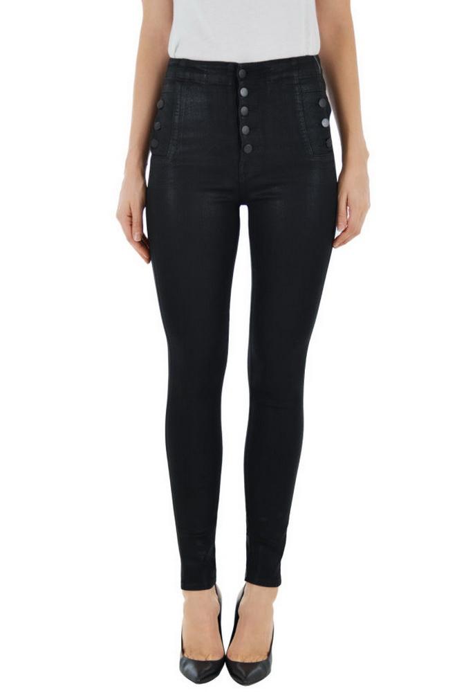 J Brand Natasha Coated High Rise Skinny Jean