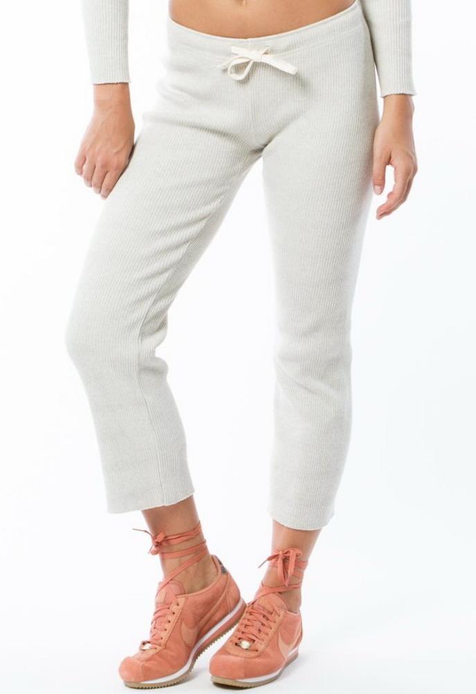 Monrow Elastic Waist Raw Sweatpant