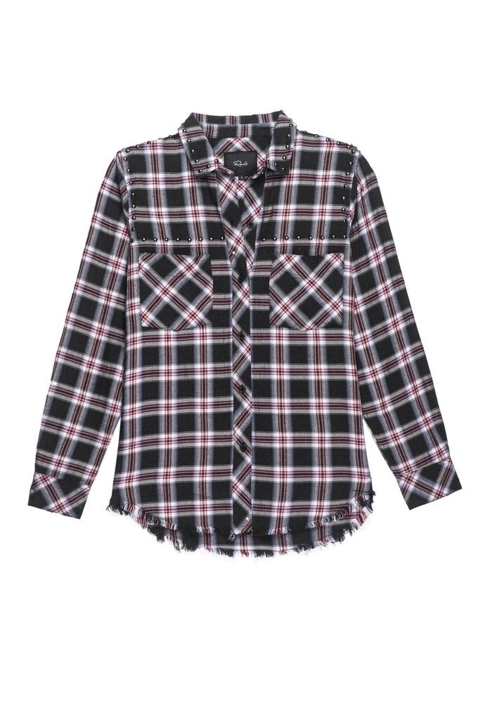 Rails Rex Plaid Button Down Shirt With Studs