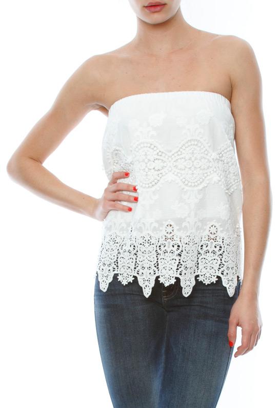 Nightcap Clothing Embroidered Tube Top