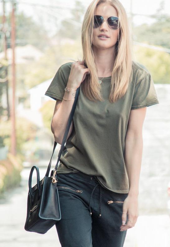 Ragdoll Los Angeles Cropped Tee As Seen On Rosie Huntington-whiteley