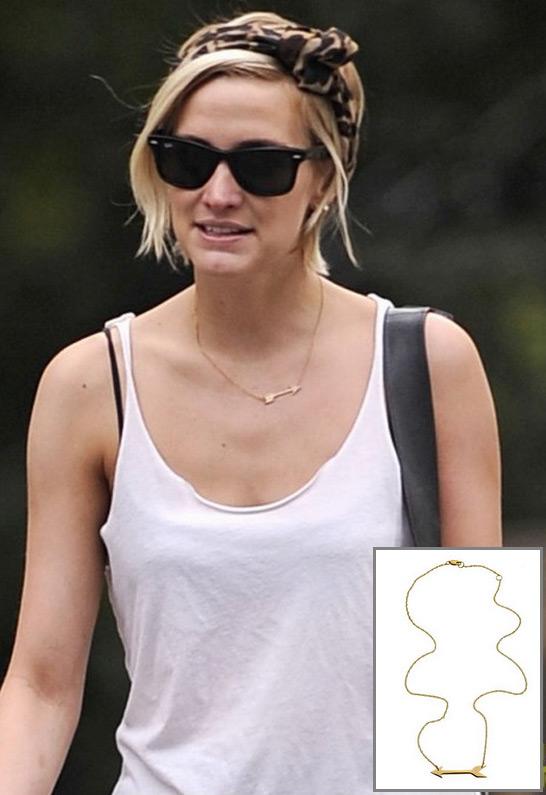 Jennifer Zeuner Montana 1 Horizontal Arrow Necklace As Seen On Ashlee Simpson