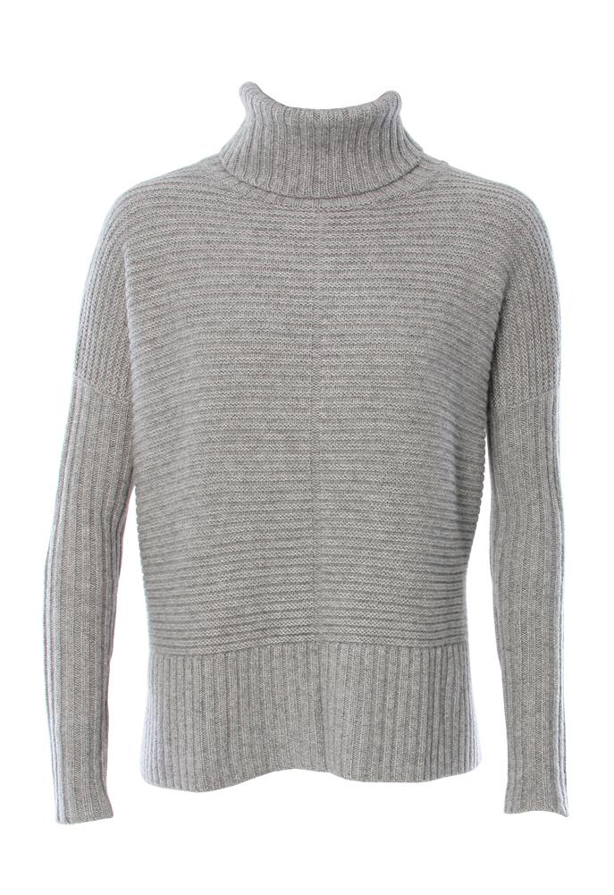 Autumn Cashmere Boxy Shaker Cowl Neck Sweater