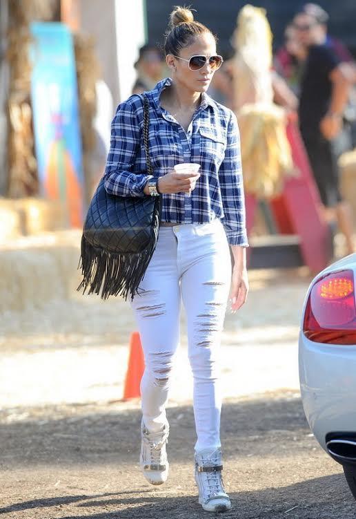 Frame Denim Le Color Ripped Jean As Seen On Jennifer Lopez