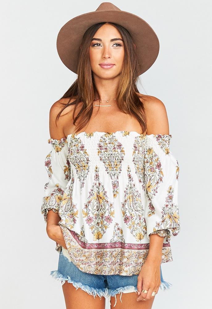 Show Me Your Mumu Raquel Smocked Top