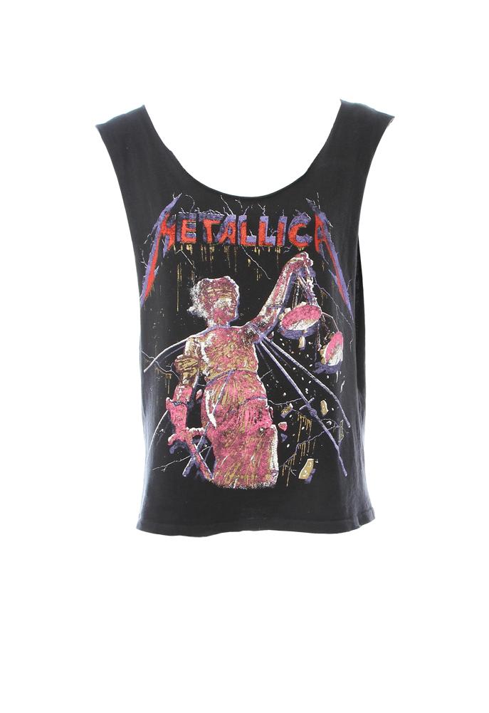 Madeworn Metallic And Justice For All Cut Tank