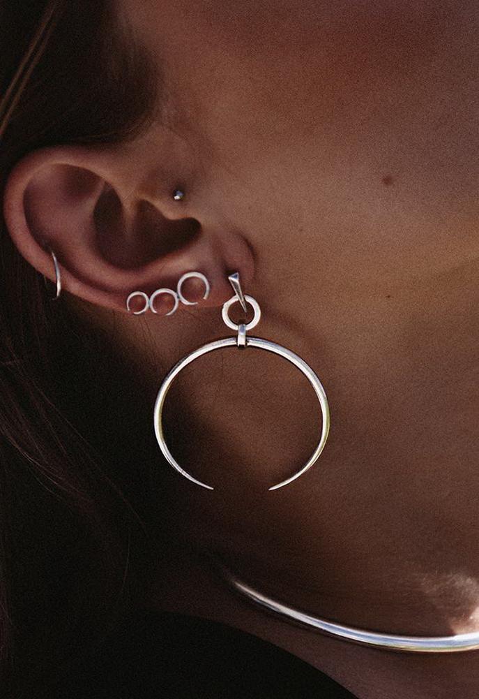 Luv Aj The Oversized Crescent Hoops