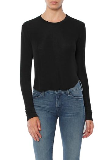 Bobi Los Angeles Long Sleeve Crew Neck Crop Top