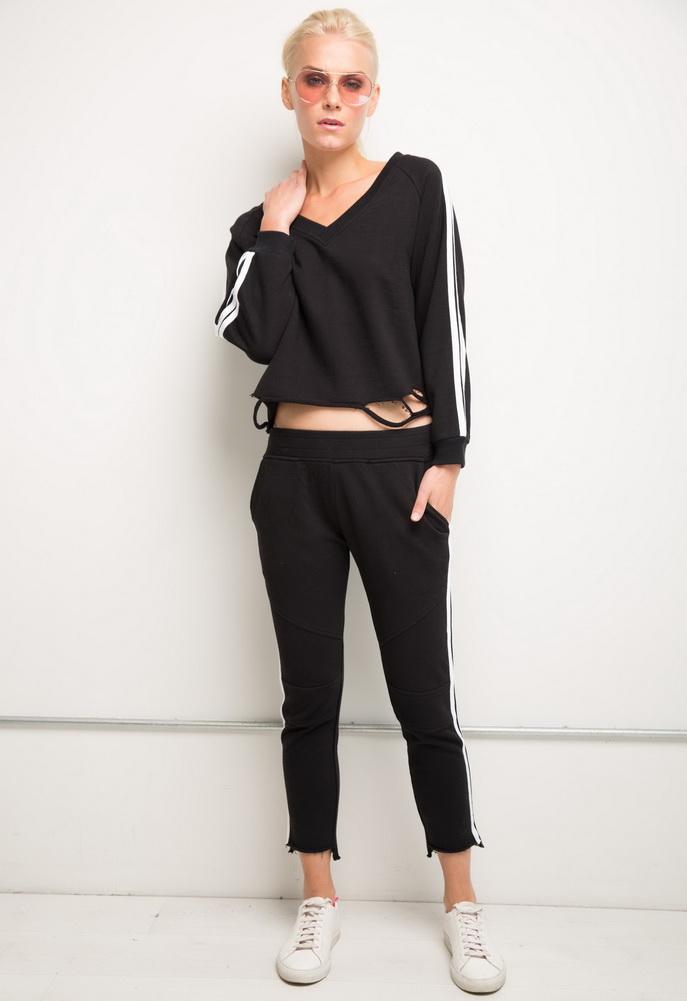 Generation Love Sharyn Stripe V Neck Sweatshirt