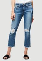Frame Denim Le Nouveau Straight Jean With Raw Edge Slit