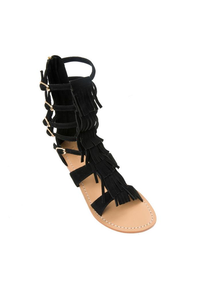 Mystique Fringe Gladiator Sandals