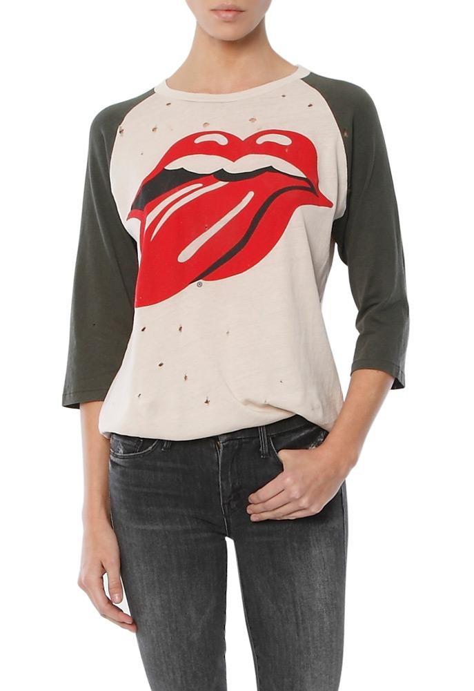 Madeworn Rolling Stones Destroyed Raglan