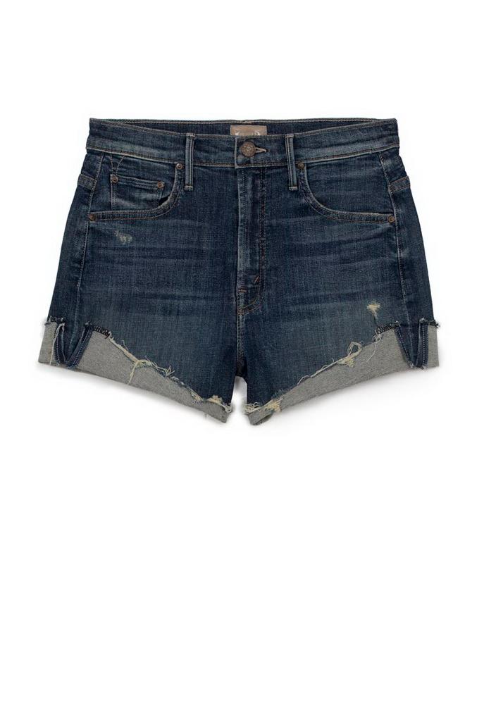 Mother High Waisted Rascal Slit Flip Chew Short