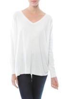 Minnie Rose Cashmere Long Sleeve Pow Wow Boyfriend Sweater