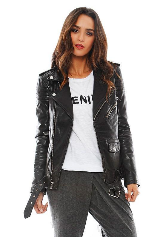 Blk Dnm Oversized Motorcycle Jacket