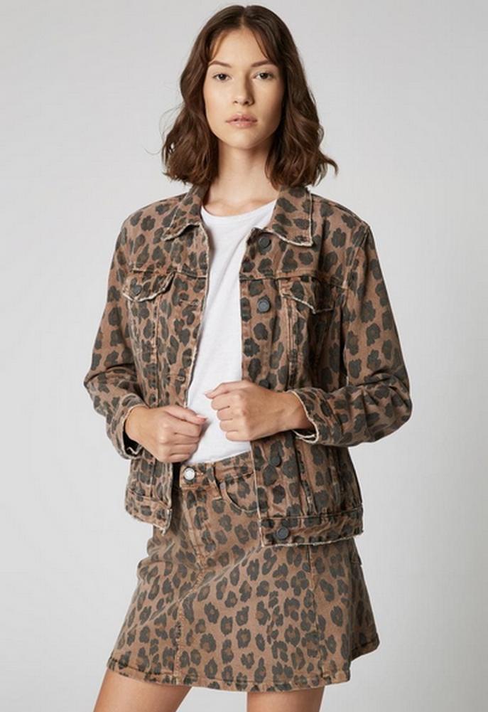 Blank Nyc Leopard Trucker Jacket