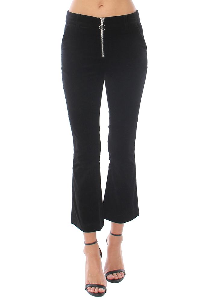 Frame Denim Velvet O-ring Zip Flare Pant
