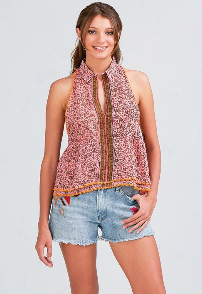 Poupette St Barth Olive Singlet Top