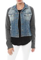 Jet By John Eshaya Jean Sweatshirt Jacket With Zip