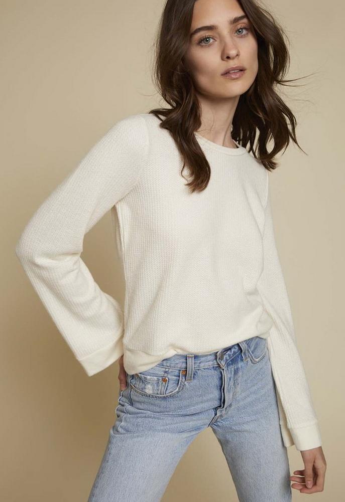 Nation Ltd Mallory Easy Crop With Bell Sleeve