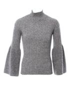 Minnie Rose Cotton Long Sleeve Mock Neck Sweater