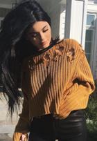 Lambert Distressed Crop Sweater As Seen On Kylie Jenner