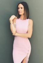 Torn By Ronny Kobo Monica Lace Up Rib Dress As Seen On Catt Sadler