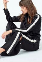 Monrow Track Jacket With Contrast Stripe Sleeves