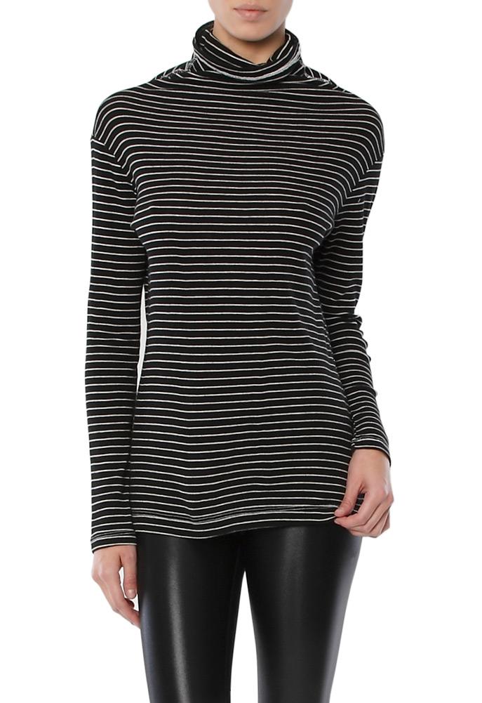Sundry Rib Long Sleeve Turtleneck