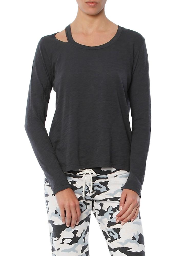 Monrow Long Sleeve Slash Tee