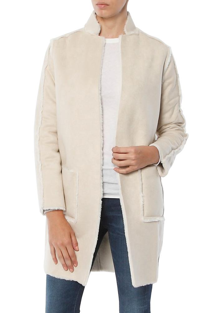 Suncoo Eden Shearling Suede Reversible Coat
