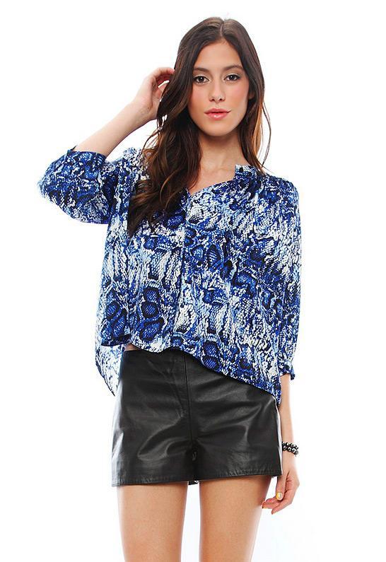 T Bags Chiffon Button Down Top