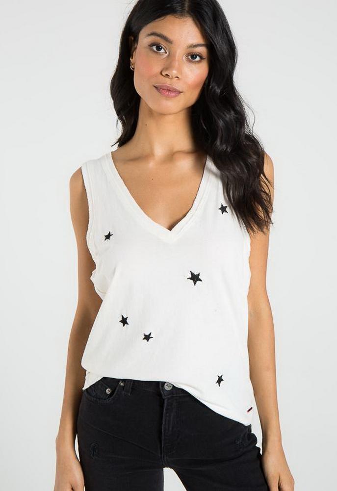 N:philanthropy Lola V Neck With Star Embroidery