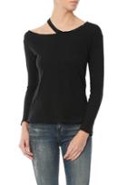 Lna Torn Shoulder Long Sleeve Tee